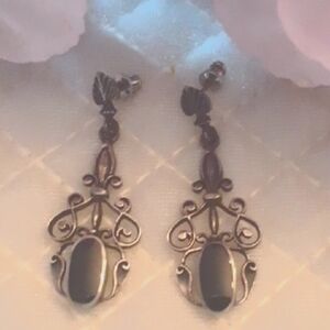 Sterling 925 Black Onyx Earrings